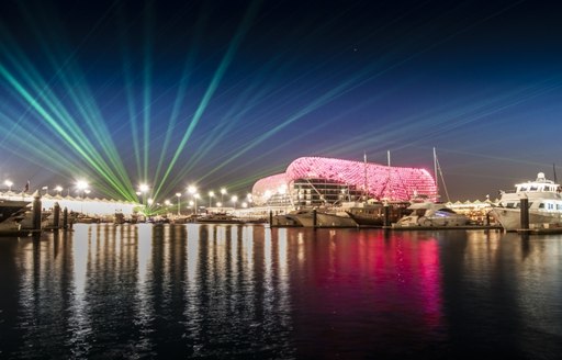 Yas Marina lights up on the last night of the Abu Dhabi Grand Prix