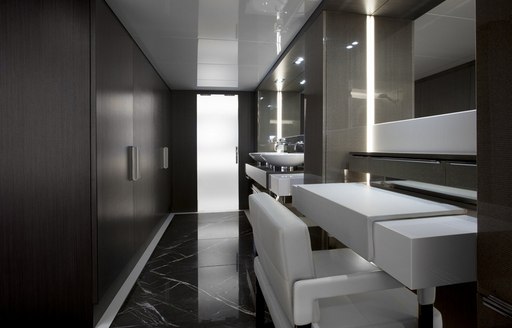 Master ensuite on superyacht Joy Star