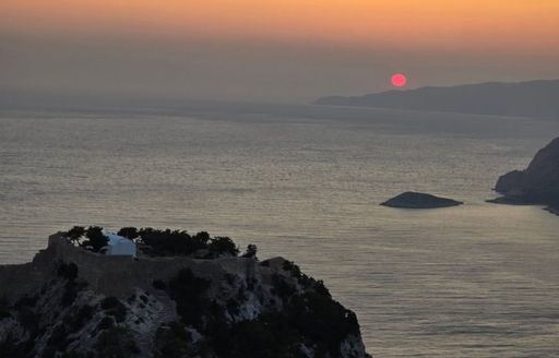 Castle of Monolithos Rhodes sunset