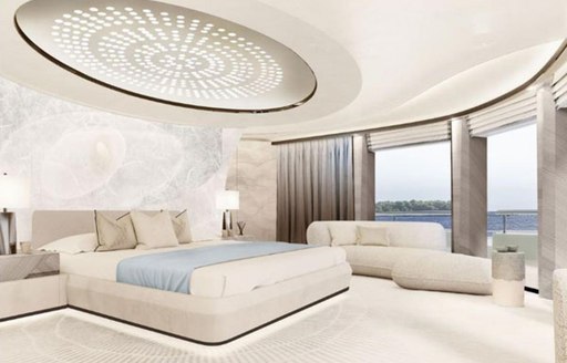 owners cabin on luxury yacht synthesis