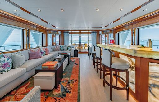 Superyacht charter AS YOU WISH upper salon overview