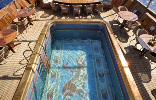 Mosaic pool onboard MY Christina O