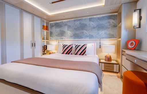 Charter yacht AD ASTRA guest cabin with central berth