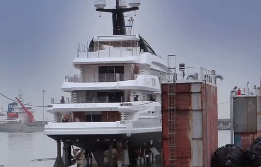 The aft deck of Superyacht OURANOS from Admiral Yachts