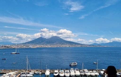 Ovo Castle Naples Mount Vesuvius view