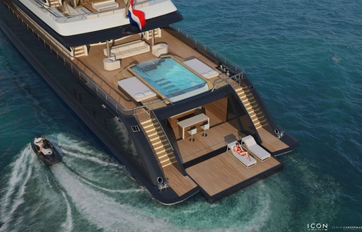 Design for M/Y ICON's luxurious new beach club