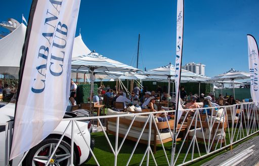 Outside view of the Cabana Club at Fort Lauderdale International Boat Show (FLIBS)