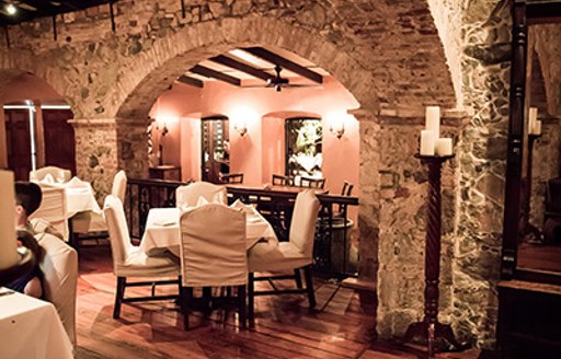 Brick arches in The Old Farmhouse Restaurant