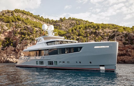 Luxury yacht CALYPSO at anchor