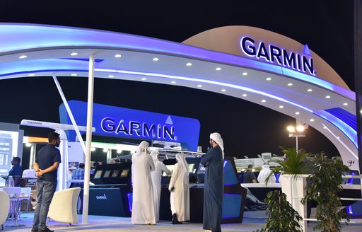 Garmin stand at the Dubai International Boat Show