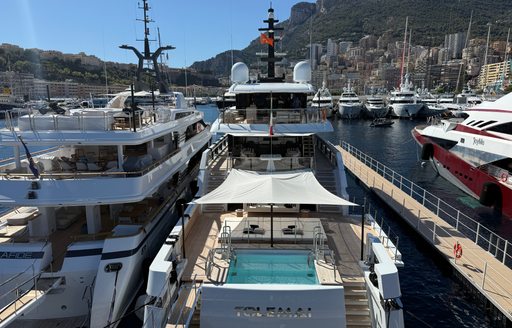 Motor yacht charters berthed in Port Hercule