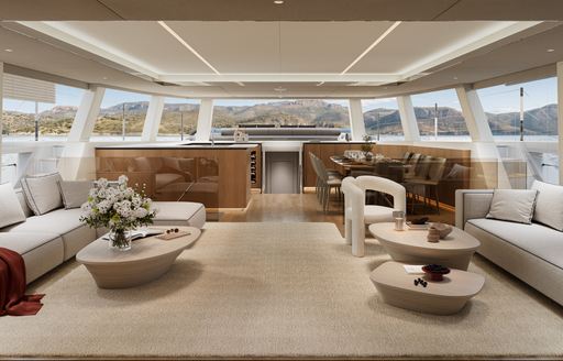 Charter yacht MIM OCEAN 10 main salon lounge