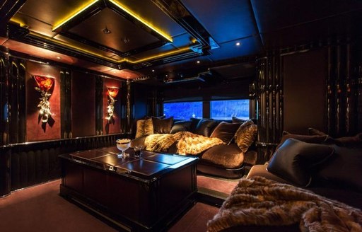 The art deco inspired interior of superyacht LIONESS V