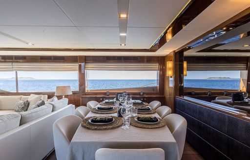 Charter yacht EXPERIENCE interior dining area