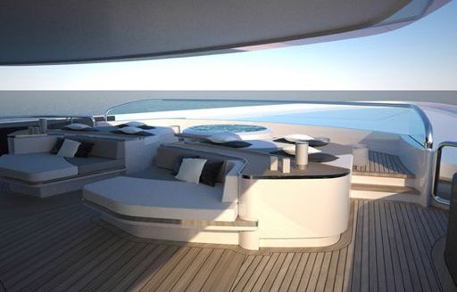 Sundeck Jacuzzi on superyacht KISMET