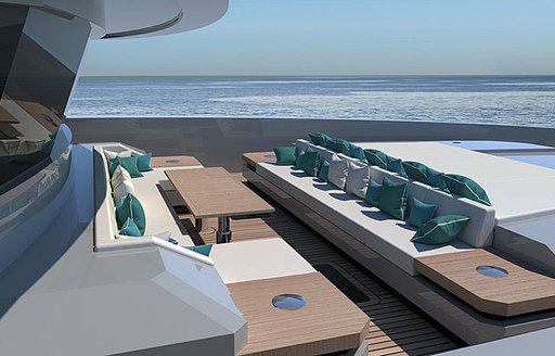 Outdoor area on Explorer yacht EMOCEAN