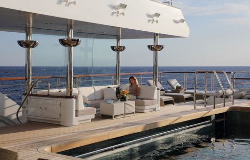 outdoor areas onboard superyacht octopus