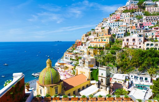 Overview of the coastline of Positano