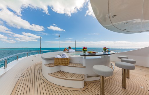 Charter yacht big sky's outdoor decks