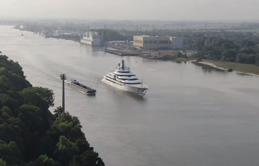 Megayacht Project Lightning heading out on sea trials