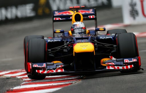 Red Bull race car competing in Monaco Grand Prix