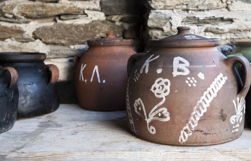 locally made clay pots for cooking in Sifnos, Greece