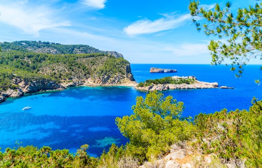 Overview of a coastline in the Balearic Islands