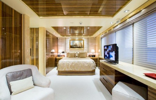 VIP cabin on superyacht VERTIGO