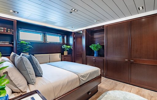 Double guest cabin onboard luxury yacht charter GALILEO