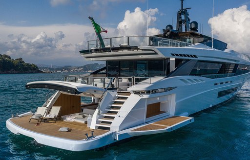 Megayacht MA beach club and aft decks