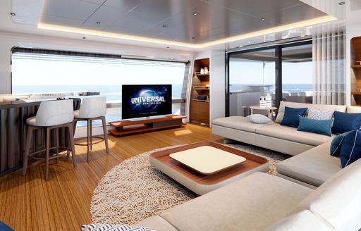 Interiors onboard charter yacht A SALT WEAPON