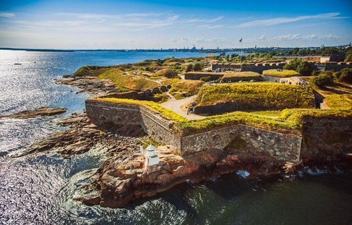 UNESCO Heritage site of Suomenlinna military sea fortress outside of Helsinki, Finland