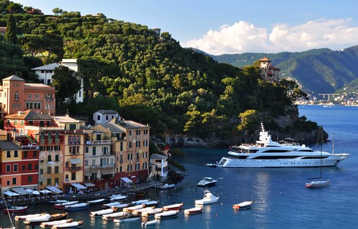 Yacht in the bay of portofino