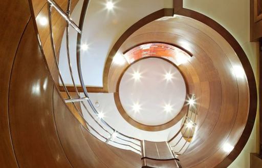 Charter yacht EVERBLUE interior staircase