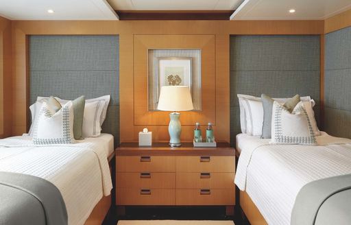 Twin cabin onboard charter yacht LA BLANCA