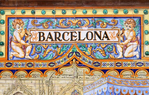 Famous ceramic decoration in Plaza de Espana, Sevilla, Spain