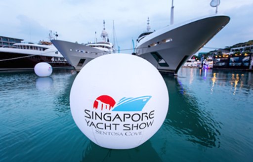 A promotional shot for the Singapore Yacht Show