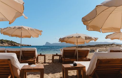 Ibiza - Cala Bassa beach loungers