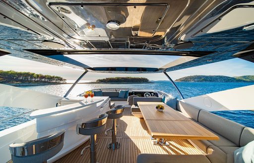 Charter yacht BLACK MAMBA flybridge