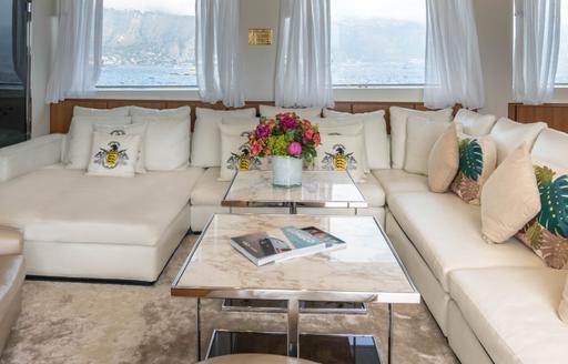 Charter yacht KRISTO interior lounge seating