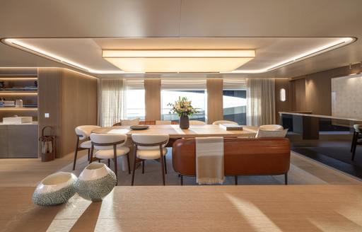 Interiors onboard charter yacht SEAWOLF X