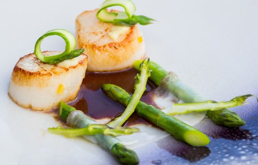 scallops at Restaurant le Gaiac in St Barts