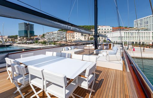 Exteriors onboard charter yacht SCORPIOS