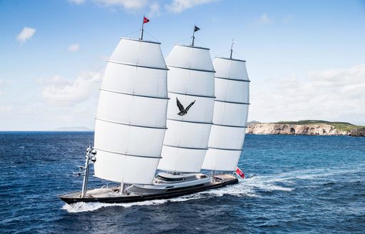 Charter yacht MALTESE FALCON at sea