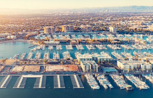 Marina del Rey on the west coast of America