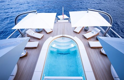 Charter yacht LUNA overhead pool
