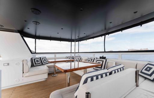 Charter yacht BEYOND CAPRICORN exterior seating area