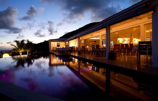 outside view of Restaurant le Gaiac in St Barts