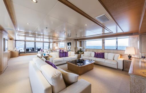 The salon on 43m Codecasa yacht, Ferdy