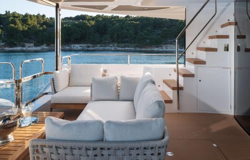 Charter yacht MOWANA exterior seating area